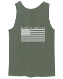Patriotic American Proud Made in USA United States America Flag men's Tank Top