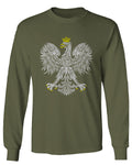 Vintage Poland Flag Coat of Arms Polska Polish Eagle mens Long sleeve t shirt