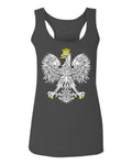 Vintage Poland Flag Coat of Arms Polska Polish Eagle  women's Tank Top sleeveless Racerback