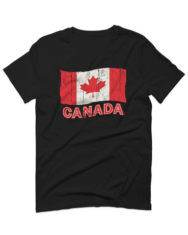 Canada Vintage Flag Canadian Pride Maple Leaf For men T Shirt