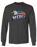 Merica Eagle USA American Flag United States America mens Long sleeve t shirt