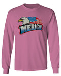 Merica Eagle USA American Flag United States America mens Long sleeve t shirt