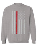 Cool Dad Fireman Firefighter red Thin line American Flag USA Support men's Crewneck Sweatshirt