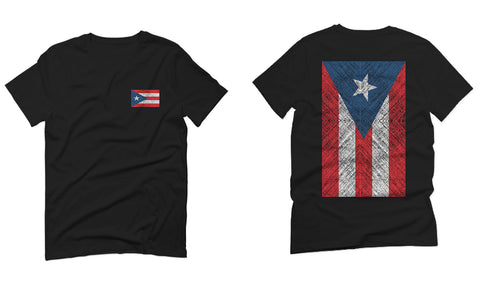 Puerto Rico Flag Boricua Rican Nuyorican Front and Back For men T Shirt