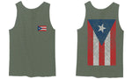 Puerto Rico Flag Boricua Rican Nuyorican Front and Back men's Tank Top