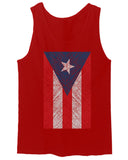 Vintage Bandera Puerto Rico Flag Boricua Rican Nuyorican men's Tank Top