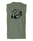 Big Cool Hipster Good Vibes Vintage Graphic surf Beach Print Summer men Muscle Tank Top sleeveless t shirt