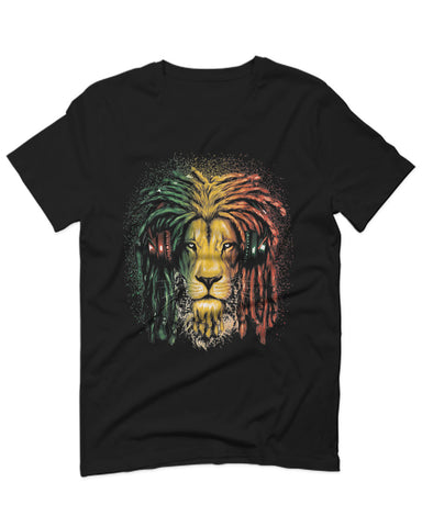 VICES AND VIRTUESS Cool Marijuana Rasta Lion Headphones Reggae Weed Stoner Day For men T Shirt