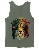 VICES AND VIRTUESS Cool Marijuana Rasta Lion Headphones Reggae Weed Stoner Day men's Tank Top