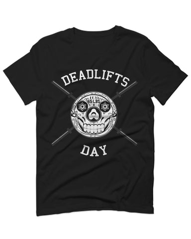 VICES AND VIRTUESS Front Graphic Skull Deadlifts Day Fitness Gym Tough Workout For men T Shirt