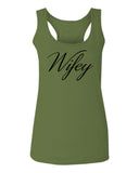 VICES AND VIRTUESS Letter Printed Wifey Couple Wedding Hubby Matching Bride  women's Tank Top sleeveless Racerback