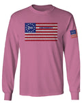 VICES AND VIRTUESS 2nd Amendment 1776 George Washington Flag American USA Guns Control mens Long sleeve t shirt