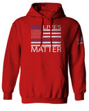 Blue Lives Matter American Flag Thin Blue Line USA Police Support Sweatshirt Hoodie