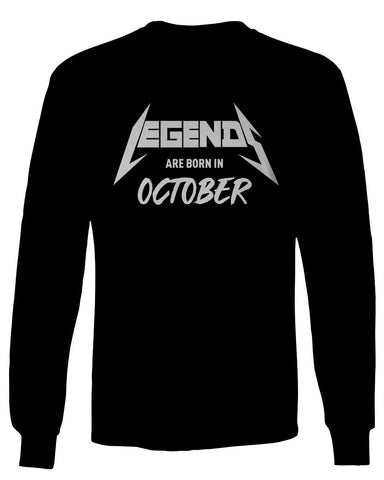 The Best Birthday Gift Legends are Born in October mens Long sleeve t shirt