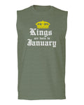 The Best Birthday Gift Kings are Born in January men Muscle Tank Top sleeveless t shirt