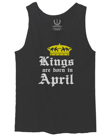 The Best Birthday Gift Kings are Born in April men's Tank Top