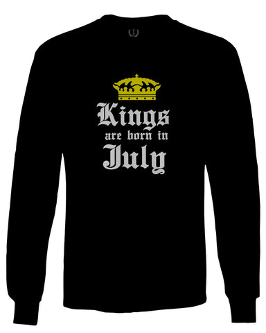 The Best Birthday Gift Kings are Born in July mens Long sleeve t shirt