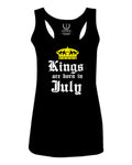 The Best Birthday Gift Kings are Born in July  women's Tank Top sleeveless Racerback