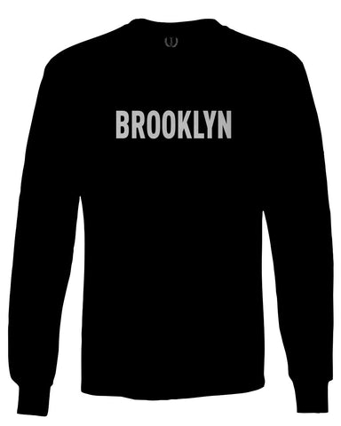 White Fonts New York Brooklyn NYC Cool Lennon Hipster Street mens Long sleeve t shirt