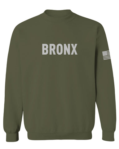 Vintage Bronx New York Mens Crewneck Sweatshirt White / Large