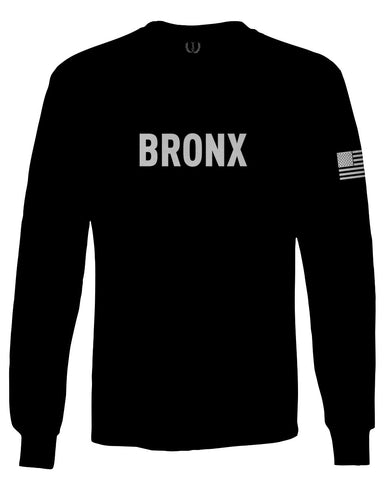 White Fonts New York Bronx NYC America Hipster Street mens Long sleeve t shirt