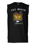 Front Tiger Graphic Japanese Till Death Good Vibes OBEI Society men Muscle Tank Top sleeveless t shirt