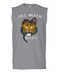 Front Tiger Graphic Japanese Till Death Good Vibes OBEI Society men Muscle Tank Top sleeveless t shirt