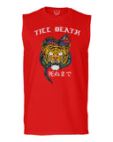 Front Tiger Graphic Japanese Till Death Good Vibes OBEI Society men Muscle Tank Top sleeveless t shirt