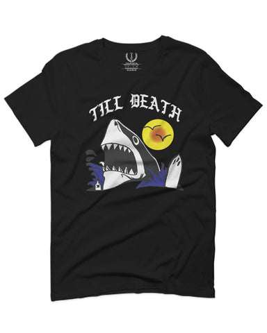 Front Shark Summer Vibe Cool Graphic Surf Till Death Society For men T Shirt