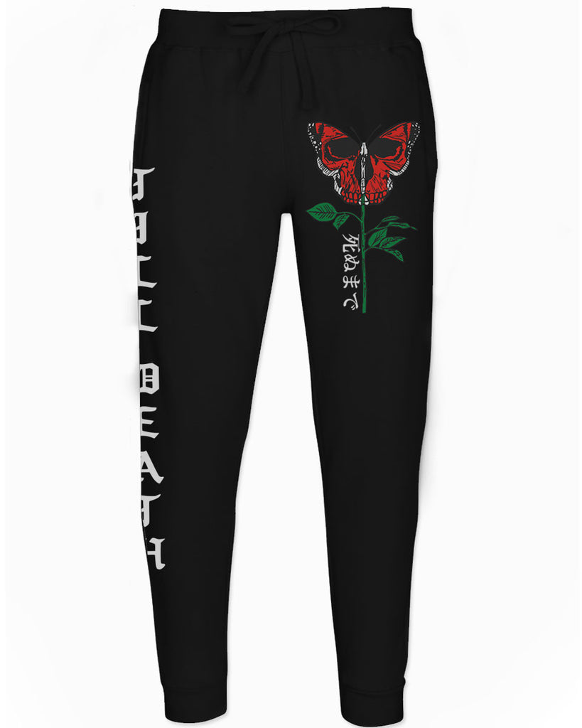 Summer Sunflower Butterfly Joggers