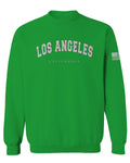 Los Angeles California Cali LA Retro Fonts men's Crewneck Sweatshirt