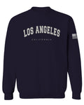 Los Angeles California Cali LA Retro Fonts men's Crewneck Sweatshirt