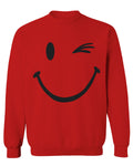 Cute Graphic Happy Funny Blink Smile Smiling face Positive men's Crewneck Sweatshirt